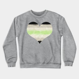 Agender Pride Heart - Watercolor Crewneck Sweatshirt